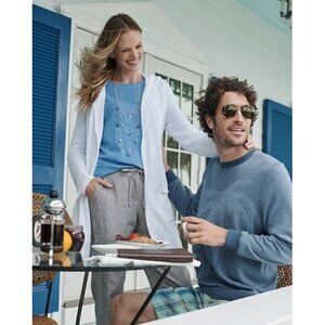 Tommy Bahama Anacapa Open Linen-Blend Cardigan with hood